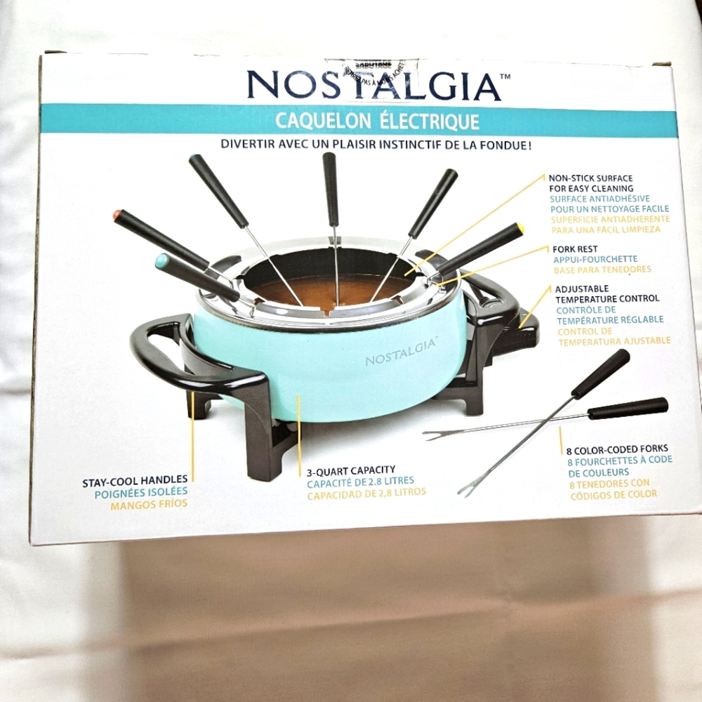 Nostalgia Electric Fondue Pot - Relive Fondue Bliss! Brand-New box